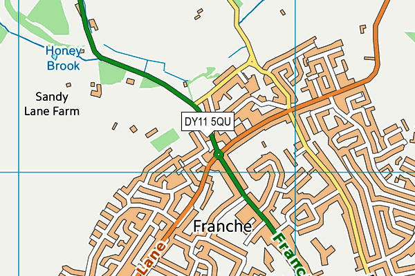 DY11 5QU map - OS VectorMap District (Ordnance Survey)