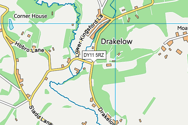DY11 5RZ map - OS VectorMap District (Ordnance Survey)