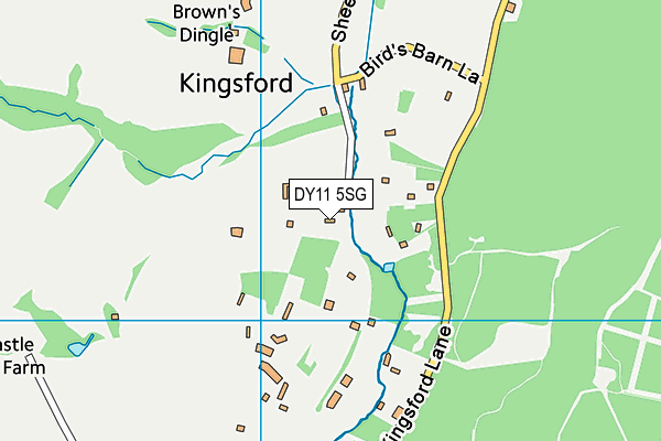 DY11 5SG map - OS VectorMap District (Ordnance Survey)