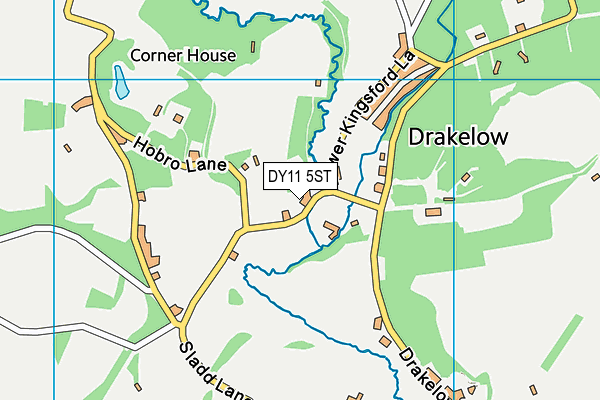 DY11 5ST map - OS VectorMap District (Ordnance Survey)