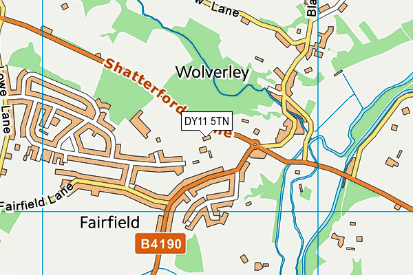 DY11 5TN map - OS VectorMap District (Ordnance Survey)