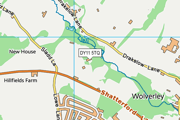DY11 5TQ map - OS VectorMap District (Ordnance Survey)