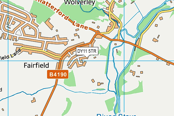Wolverley Playing Field Association map (DY11 5TR) - OS VectorMap District (Ordnance Survey)