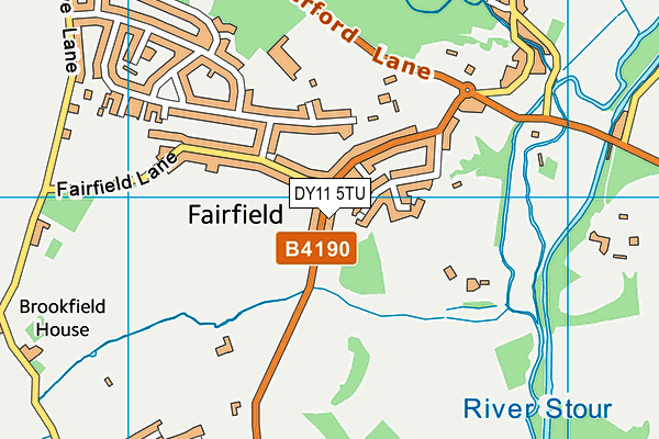 DY11 5TU map - OS VectorMap District (Ordnance Survey)