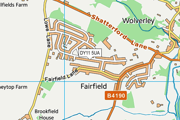 DY11 5UA map - OS VectorMap District (Ordnance Survey)