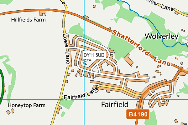 DY11 5UD map - OS VectorMap District (Ordnance Survey)