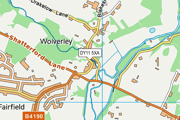 DY11 5XA map - OS VectorMap District (Ordnance Survey)