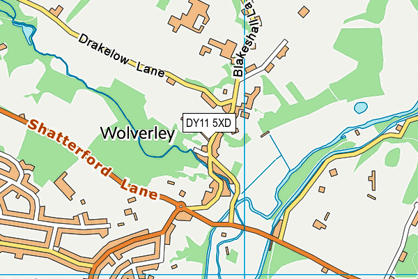 DY11 5XD map - OS VectorMap District (Ordnance Survey)