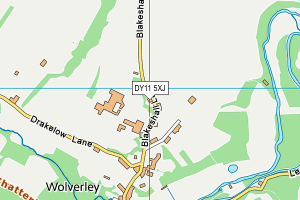 DY11 5XJ map - OS VectorMap District (Ordnance Survey)