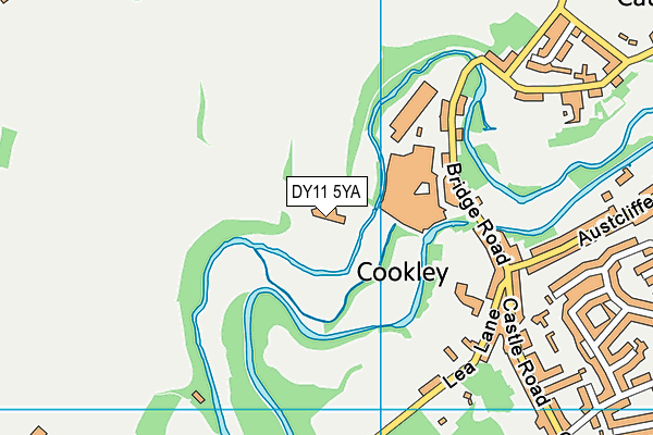 DY11 5YA map - OS VectorMap District (Ordnance Survey)