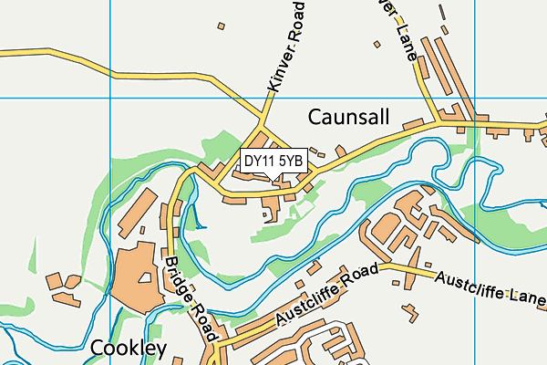 DY11 5YB map - OS VectorMap District (Ordnance Survey)