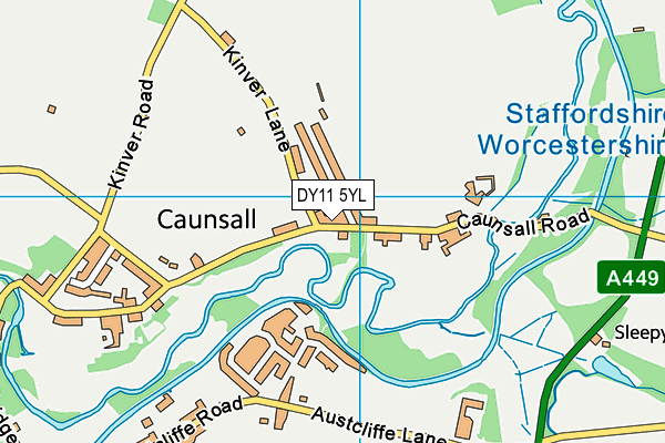 DY11 5YL map - OS VectorMap District (Ordnance Survey)