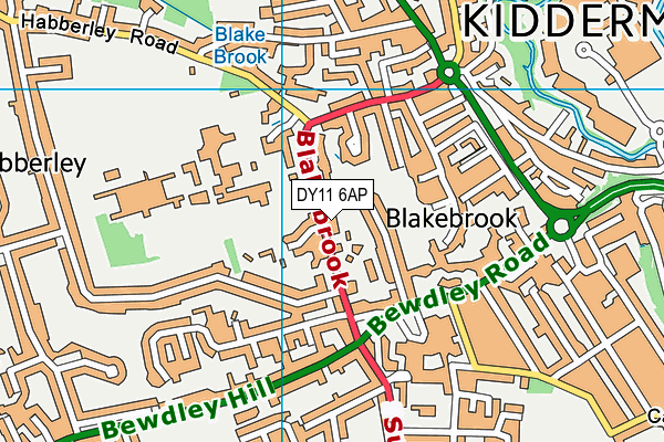 St John's CofE Primary School map (DY11 6AP) - OS VectorMap District (Ordnance Survey)