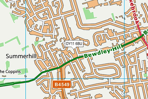 DY11 6BU map - OS VectorMap District (Ordnance Survey)