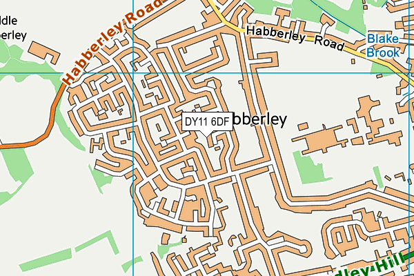 DY11 6DF map - OS VectorMap District (Ordnance Survey)