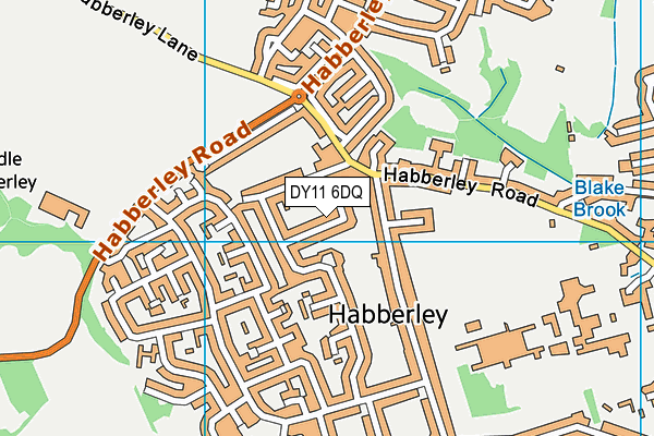 DY11 6DQ map - OS VectorMap District (Ordnance Survey)