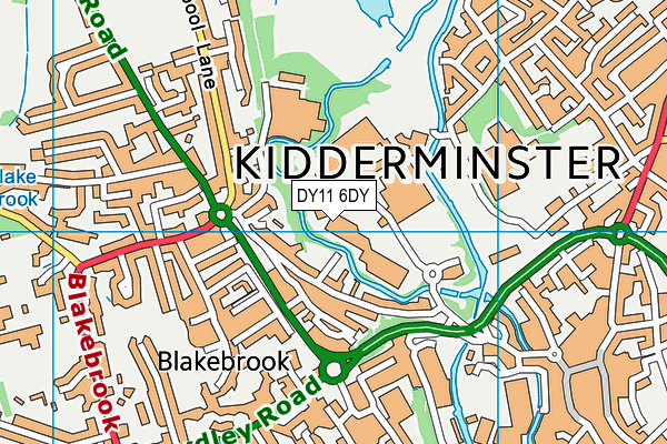 Anytime Fitness (Kidderminster) (Closed) map (DY11 6DY) - OS VectorMap District (Ordnance Survey)