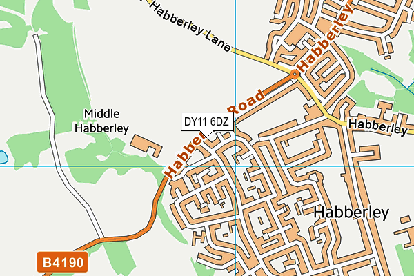 DY11 6DZ map - OS VectorMap District (Ordnance Survey)