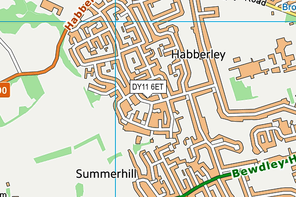 DY11 6ET map - OS VectorMap District (Ordnance Survey)