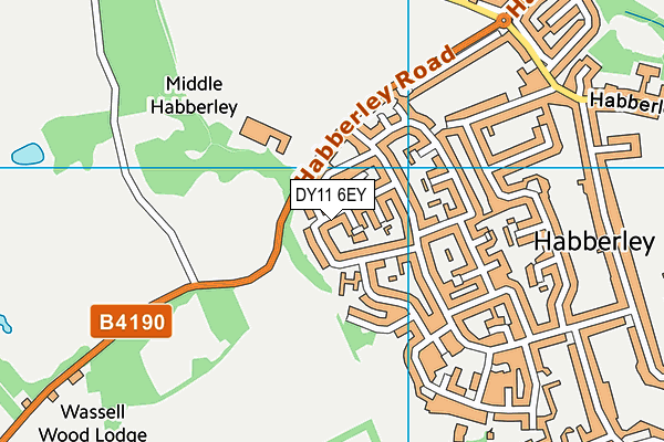 DY11 6EY map - OS VectorMap District (Ordnance Survey)