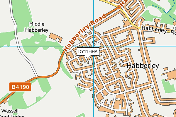 DY11 6HA map - OS VectorMap District (Ordnance Survey)