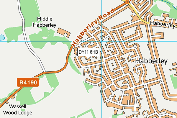 DY11 6HB map - OS VectorMap District (Ordnance Survey)