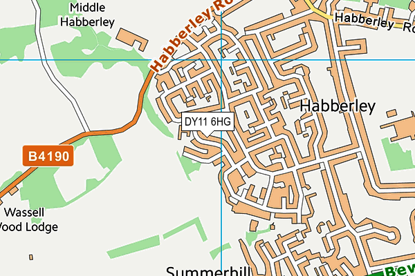 DY11 6HG map - OS VectorMap District (Ordnance Survey)