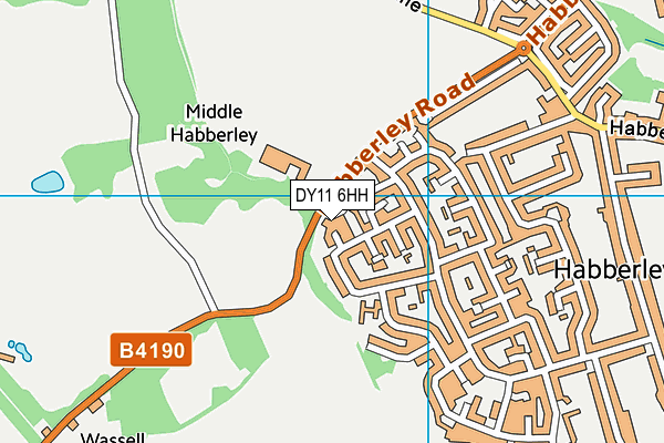 DY11 6HH map - OS VectorMap District (Ordnance Survey)