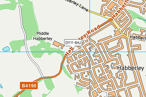 DY11 6HJ map - OS VectorMap District (Ordnance Survey)