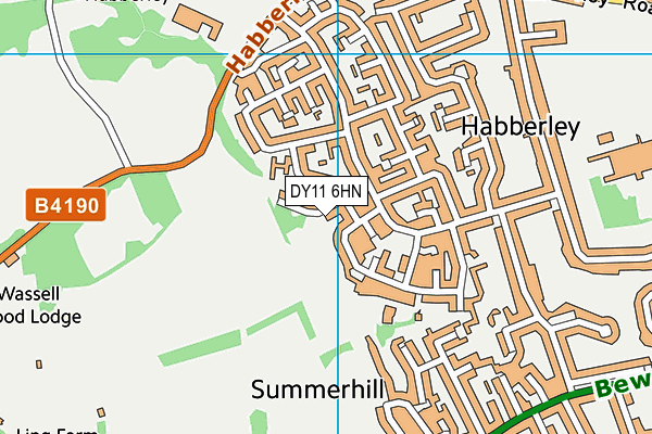 DY11 6HN map - OS VectorMap District (Ordnance Survey)