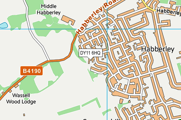 DY11 6HQ map - OS VectorMap District (Ordnance Survey)