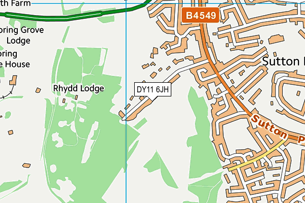 DY11 6JH map - OS VectorMap District (Ordnance Survey)