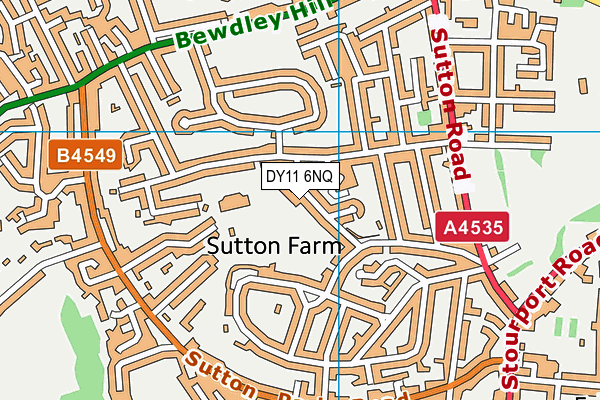 DY11 6NQ map - OS VectorMap District (Ordnance Survey)