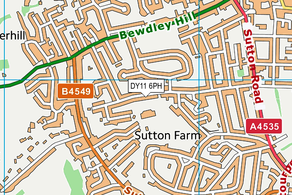 Sutton Park Primary School map (DY11 6PH) - OS VectorMap District (Ordnance Survey)