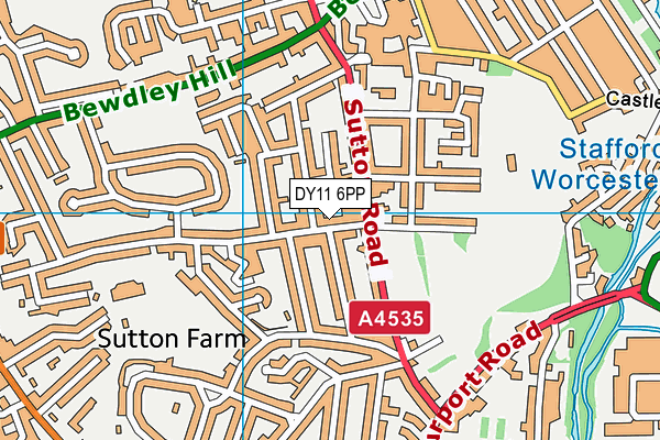 DY11 6PP map - OS VectorMap District (Ordnance Survey)