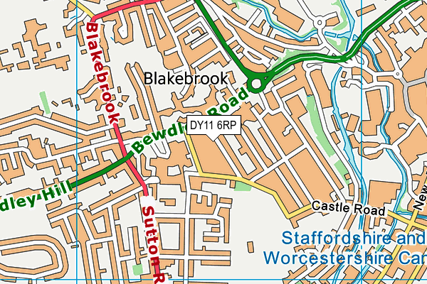 DY11 6RP map - OS VectorMap District (Ordnance Survey)