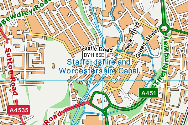 DY11 6SE map - OS VectorMap District (Ordnance Survey)