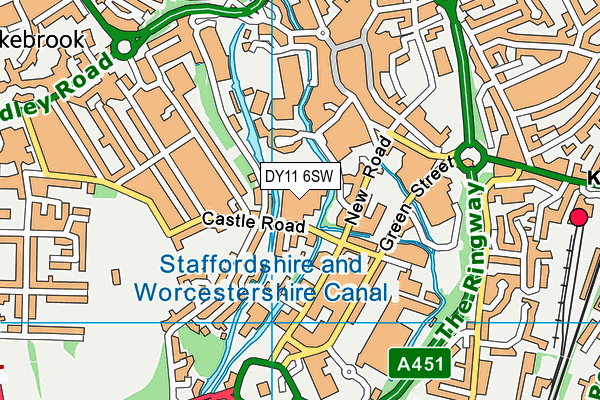 DY11 6SW map - OS VectorMap District (Ordnance Survey)