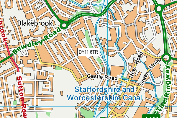 DY11 6TR map - OS VectorMap District (Ordnance Survey)