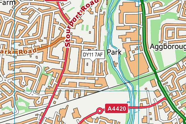 DY11 7AF map - OS VectorMap District (Ordnance Survey)