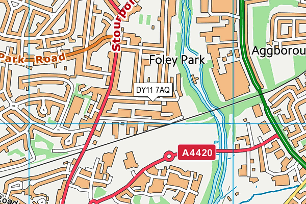 DY11 7AQ map - OS VectorMap District (Ordnance Survey)