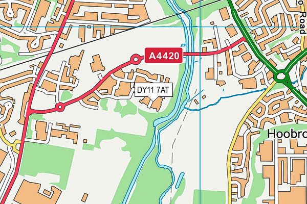 DY11 7AT map - OS VectorMap District (Ordnance Survey)