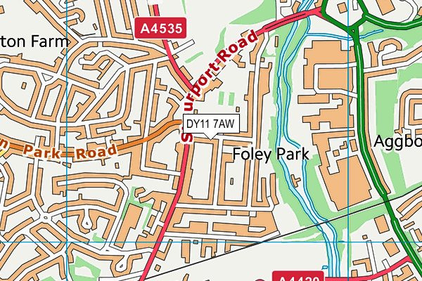 Foley Park Primary Academy map (DY11 7AW) - OS VectorMap District (Ordnance Survey)