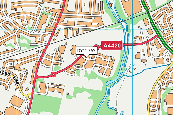 DY11 7AY map - OS VectorMap District (Ordnance Survey)