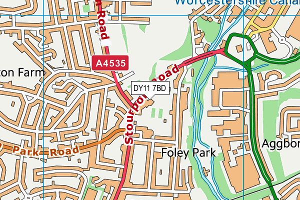 DY11 7BD map - OS VectorMap District (Ordnance Survey)