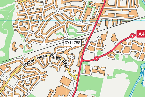 DY11 7BS map - OS VectorMap District (Ordnance Survey)