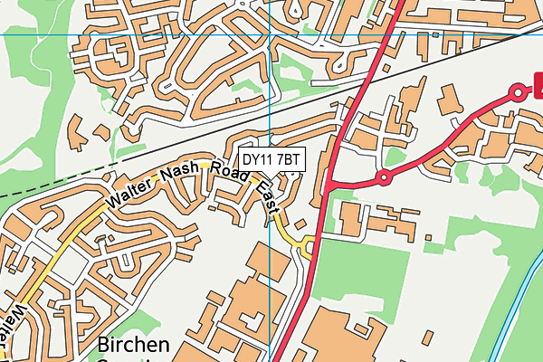 DY11 7BT map - OS VectorMap District (Ordnance Survey)