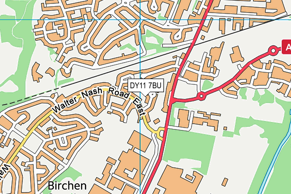 DY11 7BU map - OS VectorMap District (Ordnance Survey)