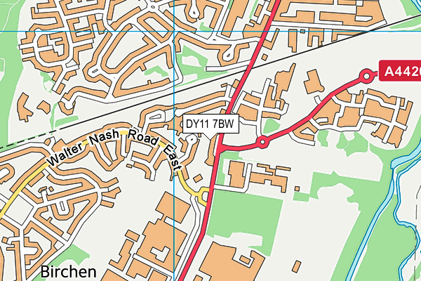 DY11 7BW map - OS VectorMap District (Ordnance Survey)