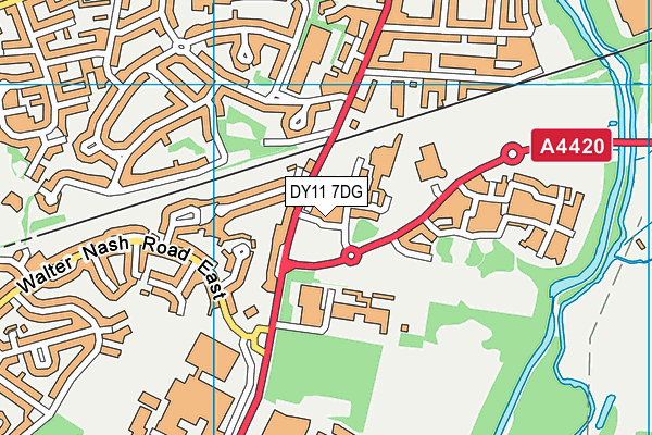DY11 7DG map - OS VectorMap District (Ordnance Survey)